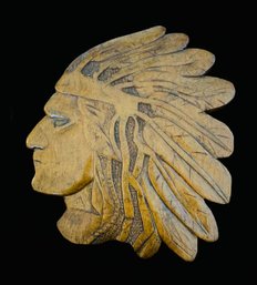 Hand Carved Native American Wall Hanging