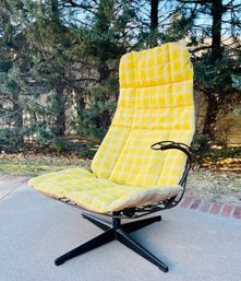 Vintage Mid Century Modern Patio High Back Lounge Chair By Homecrest