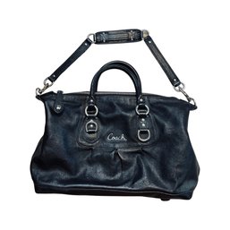 COACH Ashley Black Leather Satchel