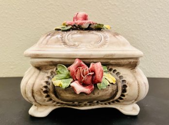 Vintage Floral Trinket Box