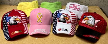 Caps Featuring USA, Support Our Troops, Bad Hair Day & More