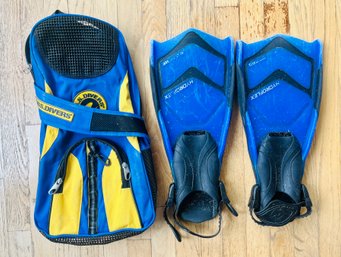 US Divers Backpack And Hydroflex Fins
