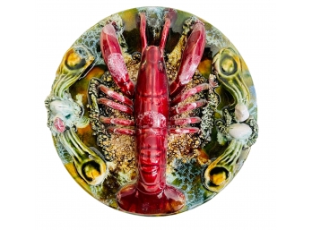 Colorful Lobster Art On Plate Wall Art