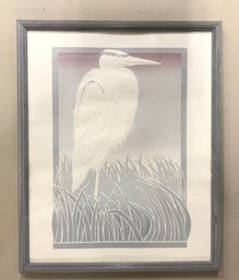 Framed Heron Art