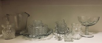 Lot Of Glassware And Platters