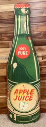 Apple Juice Bottle Metal Sign