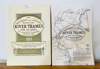 Pair Of River Thames Ordinance Survey Maps