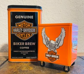 Lot Of 2 Harley Davidson Collectible Boxes