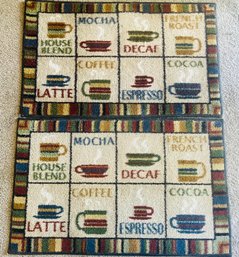 Pair Of Coffee Themed Rugs