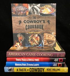 Grouping Of Cookbooks, Including Cowboy Cookbook And More