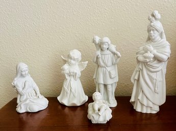 Vintage Porcelain Nativity Scene Statues