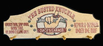 The Busted Knuckle Wall Sign