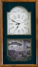 Ingraham Quartz Clock Wood Frame Box ( Bass Lake )