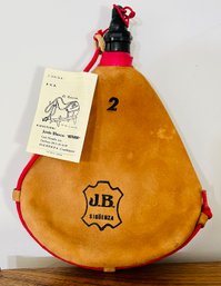 Leather Wineskin Teardrop Bag