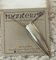 Manteiu Sterling Silver Necklace, .925 Silver.