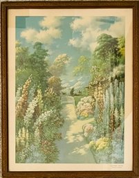 Lover's Path Romantic Garden Framed Artwork