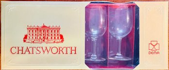 Chatsworth Wine Glasses Still In Box Set Of 6