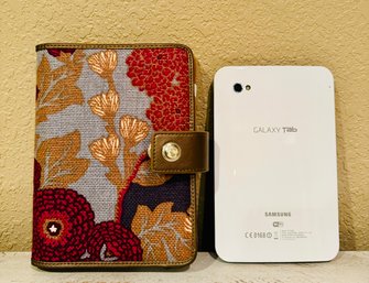 Samsung Galaxy Tablet With Floral Leather Case