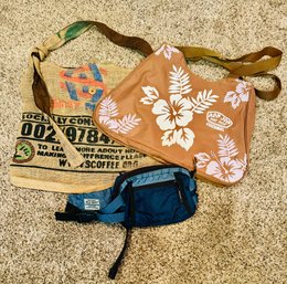 Two Carry Totes With Fanny Pack
