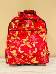Floral Carry On Bag On Wheels