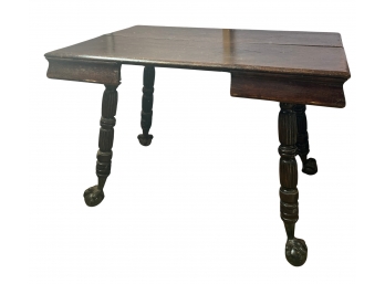 Antique Wooden Table With Claw Feet