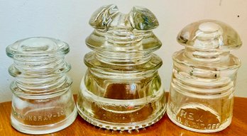 Vintage Clear Hemingray & Pyrex Glass Insulators
