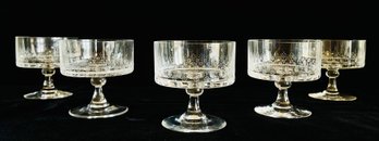 5 PC Lot Vintage Rosenthal Romanze Cocktail Glass By Bjorn Wiinblad