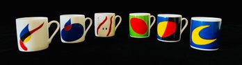 Group Of XL Art Joan Miro Authorized Art Reproduction Demitasse Mugs And Saucers Made In Barcelona