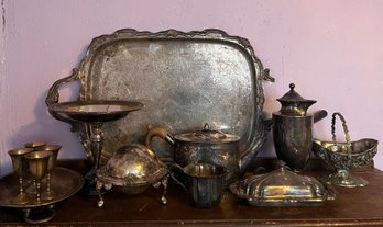 Miscellaneous Lot Of Silver Plate Pieces