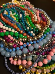 Bounty Of Plastic Beaded Necklaces - Mardi Gras Is 2/13