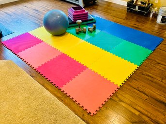 Workout Lot, Including Dumbbells, Exercise Ball And More