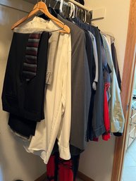 Assortment Of Mens Shirts Including Long Sleeves And Suit Jackets