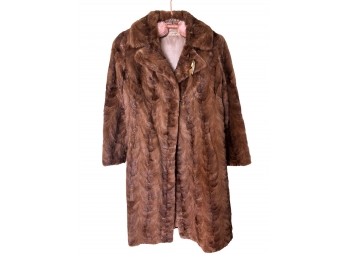 Duplers Real Brown Fur Coat