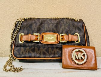 Michael Kors Chained Crossbody With Leather Wallet