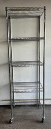 Seville Classics Chrome Wire Rack With Wheels