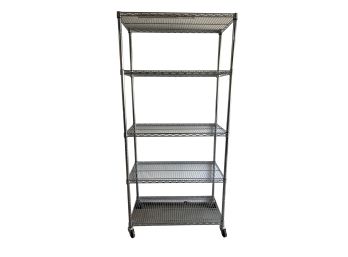Seville Classics Chrome Wire Rack With Wheels