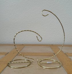 Two Gold Toned Alessandra Tea Cup Stands