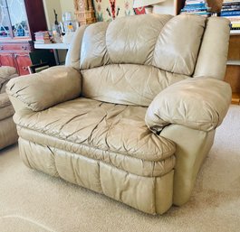 Cream Leather Recliner Chair