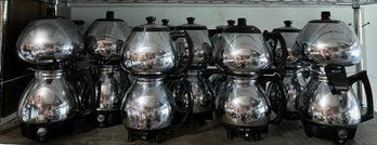 Eleven (11) Sunbeam Syphon Coffee Makers With Assorted Spare Parts