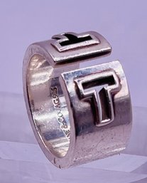 Tiffany & Co. T Cutout Silver Open Band Ring Sz 6.5