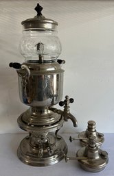 Antique Manning Bowman Coffee Percolator With Stand And Burner