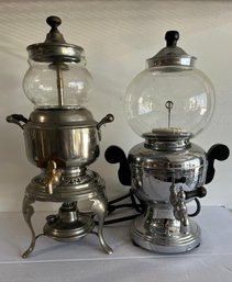 One (1) Manning Bowman Coffee Maker With Burner And One Farberware Electric Coffee Maker With Cord
