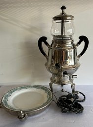 Electric Coffee Maker With Cord And Hot Water Chafing Dish