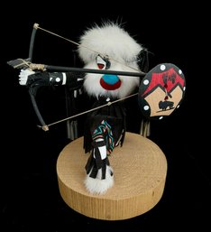 Navajo Buffalo Warrior Kachina Doll By F. Jazzie