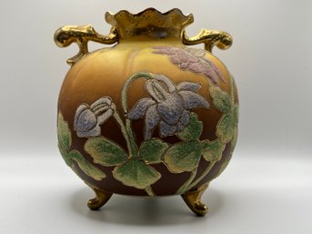 Antique Floral Porcelain Vase