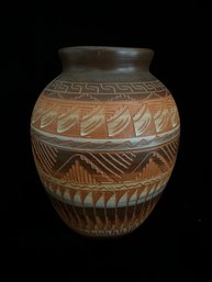 Signed By Artist Southwestern Incised Pot