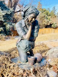 'Flora' Bronze Sculpture By Jo Hess 1989, Numbered 6 Of 11