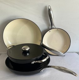 Cooks Essentials Enameled Cast Iron Skillets And Casserole