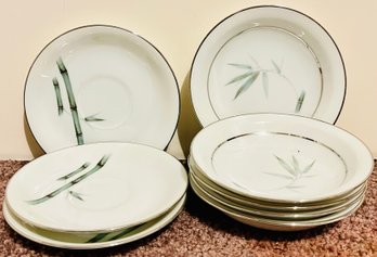 Mandarin By YAMAKA Set Of 3 Saucers & Set Of 5 Small Bowls