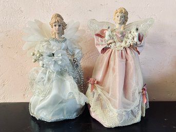 Vintage Light Up Porcelain Angels